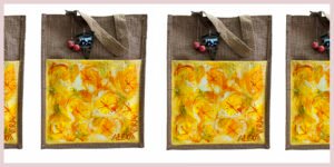 Read more about the article Original Acrylic Painting on Burlap Tote Bag